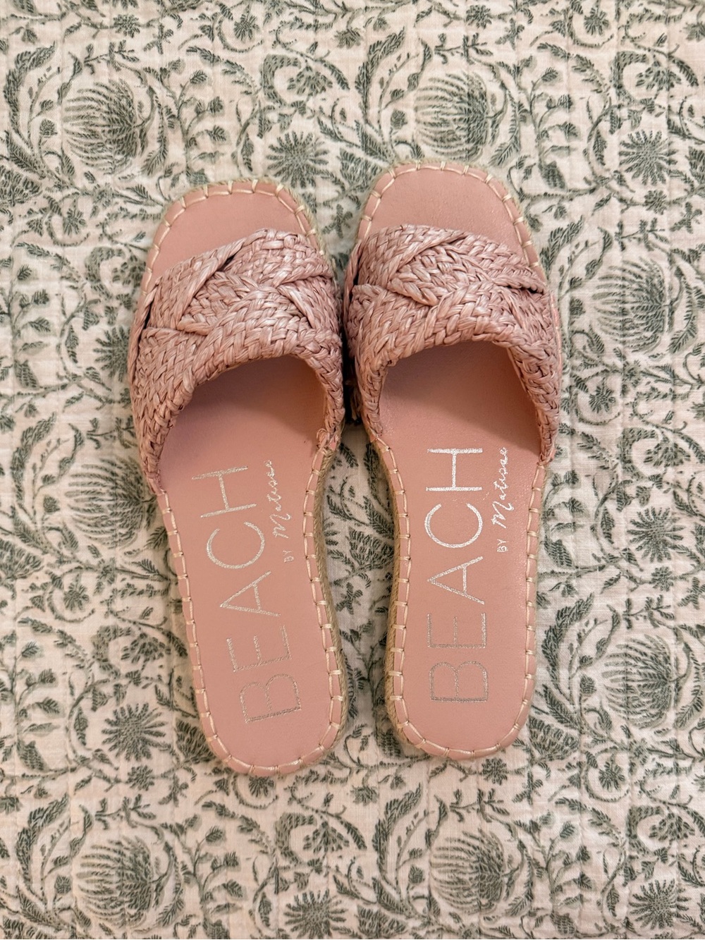 Beach by Matisse Pink Braided Slide Mules